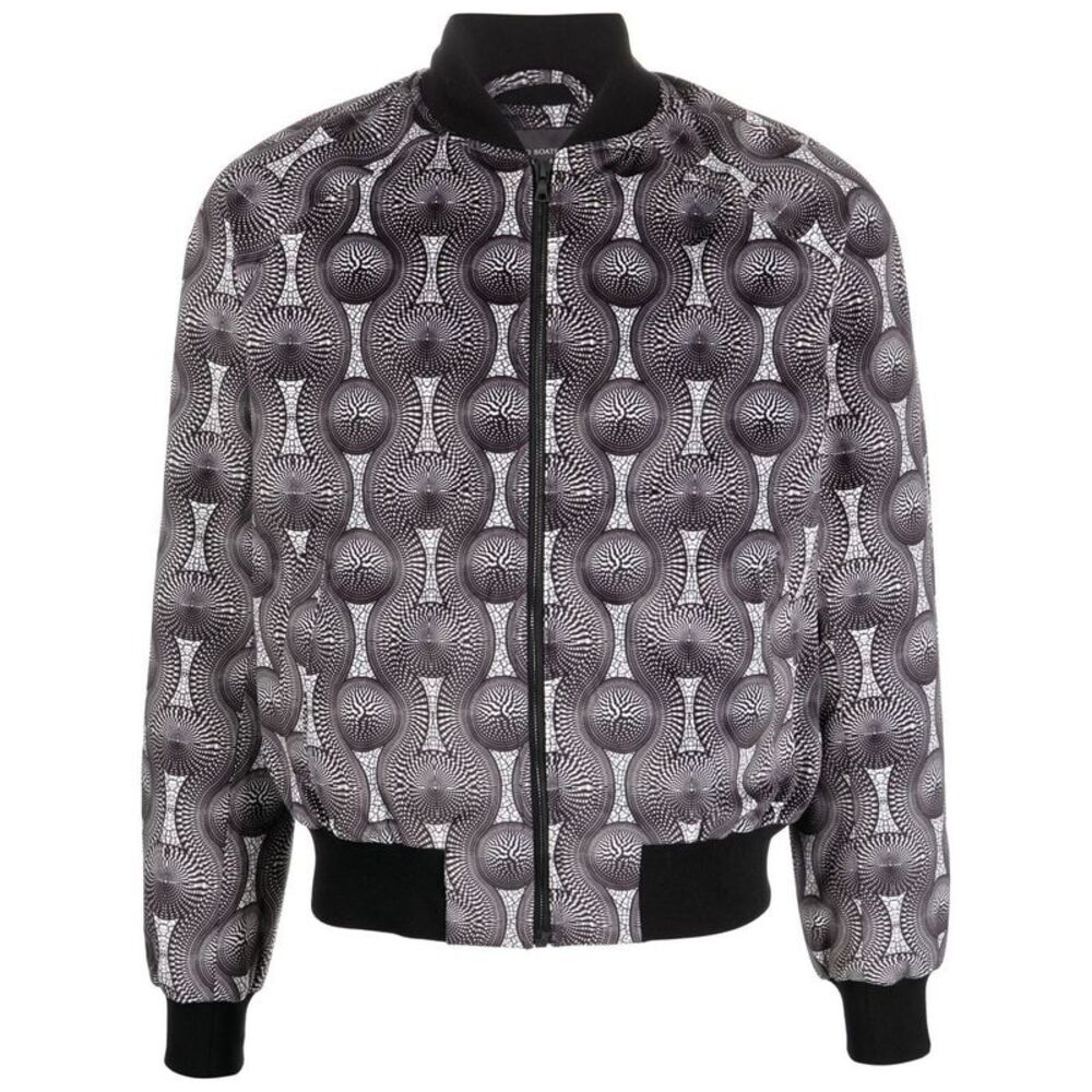Ozwald Boateng Men's Printed Velvet Bomber Jacket